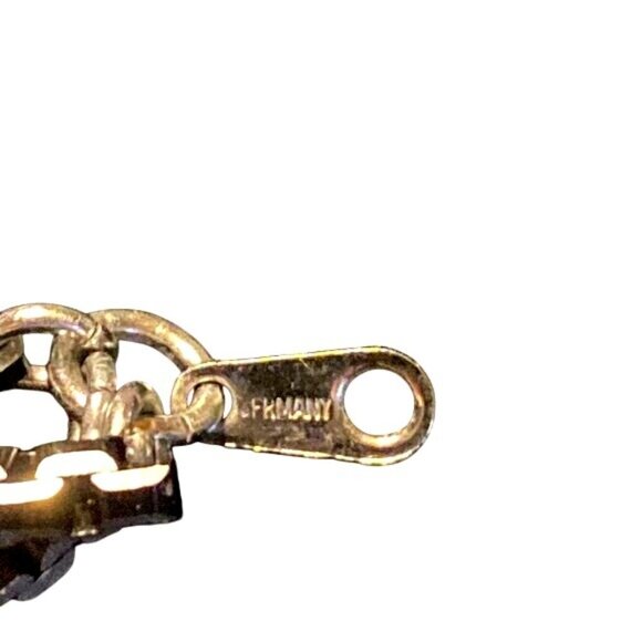 30" Black & Silver Industrial Twisted Chain Necklace Made In Germany - Picture 2 of 4